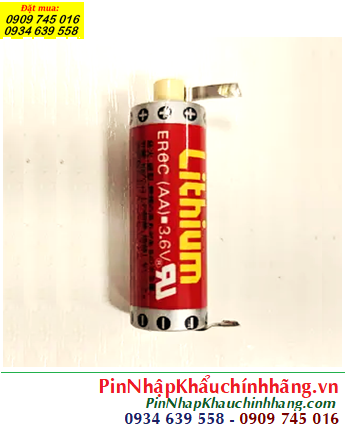 Maxell ER6C (chân thép hàn), Pin Maxell ER6C lithium 3.6v 1800mAh dòng Super Lithium